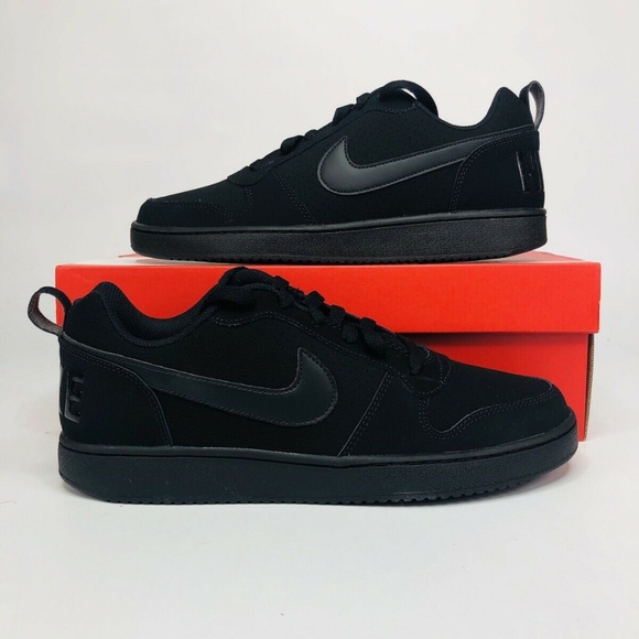 nike court borough triple black